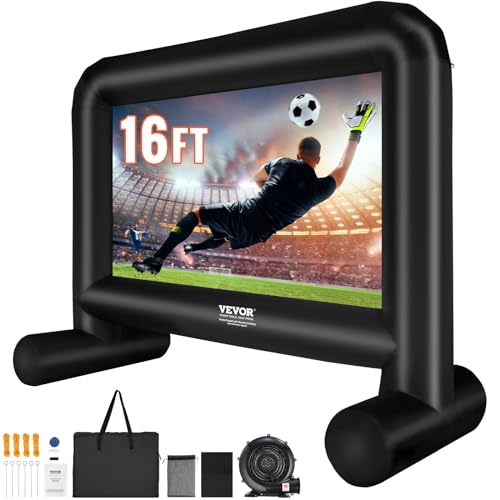 VEVOR Aufblasbare Projektion Beamer Leinwand aus PVC 254 cm 1080P, 4K, 3D, HDR Outdoor Indoor Tragbare Projektor Screen Filmleinwand 16: 9 für Heimkino, Garten, Camping, Freizeitveranstaltungen usw. VEVOR Aufblasbare Projektion Beamer Leinwand aus PVC 254 cm 1080P, 4K, 3D, HDR Outdoor Indoor Tragbare Projektor Screen Filmleinwand 16: 9 für Heimkino, Garten, Camping, Freizeitveranstaltungen usw. von VEVOR