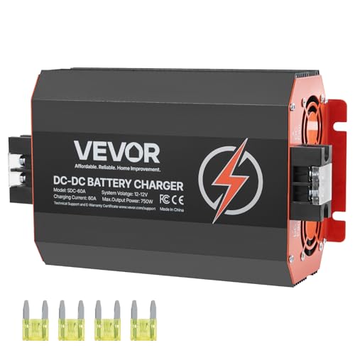 VEVOR Batterieladegerät, 12 V, 60 A, DC auf DC, 750 W, On-Board-Batterieladegerät für Blei-Säure-, Lithium-, AGM-, Gel- und Flutbatterien, intelligentes mehrstufiges Laden, für Wohnmobile VEVOR Batterieladegerät, 12 V, 60 A, DC auf DC, 750 W, On-Board-Batterieladegerät für Blei-Säure-, Lithium-, AGM-, Gel- und Flutbatterien, intelligentes mehrstufiges Laden, für Wohnmobile von VEVOR