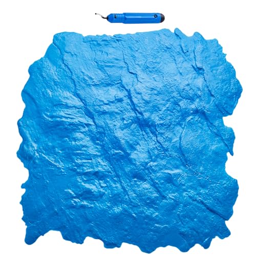 VEVOR Betonstempelmatte, 45,7 x 45,7 cm, Betonstrukturhaut, Polyurethan-Stempel, Steinfliesen-Strukturmatte, Schieferbodenabdruck, nahtloser Stempel, Betonformen für dekorative Außenbereiche, blau VEVOR Betonstempelmatte, 45,7 x 45,7 cm, Betonstrukturhaut, Polyurethan-Stempel, Steinfliesen-Strukturmatte, Schieferbodenabdruck, nahtloser Stempel, Betonformen für dekorative Außenbereiche, blau von VEVOR