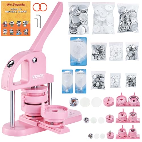 VEVOR Buttonmaker 25/32 / 58 mm 3-in-1-Pinmaker, 300-teilige Buttonteile, Buttonmaker-Maschine mit Panda-Zauberbuch, ergonomisches Stanzset mit Bogengriff, für DIY-Geschenke für Kind VEVOR Buttonmaker 25/32 / 58 mm 3-in-1-Pinmaker, 300-teilige Buttonteile, Buttonmaker-Maschine mit Panda-Zauberbuch, ergonomisches Stanzset mit Bogengriff, für DIY-Geschenke für Kind von VEVOR