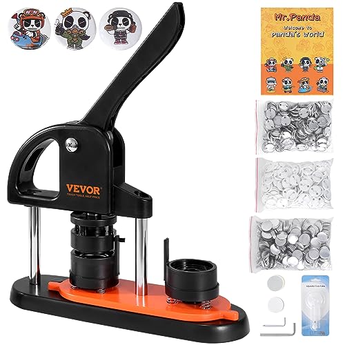 VEVOR Buttonmaschine Knopfmachermaschine 32mm 500 Stk. Badge Punch Press, Buttonpresse, DIY Badge Press Machine Button Badge Maker für Personalisiertes Abzeichen inkl. Zauberbuch und Kreisschneider VEVOR Buttonmaschine Knopfmachermaschine 32mm 500 Stk. Badge Punch Press, Buttonpresse, DIY Badge Press Machine Button Badge Maker für Personalisiertes Abzeichen inkl. Zauberbuch und Kreisschneider von VEVOR