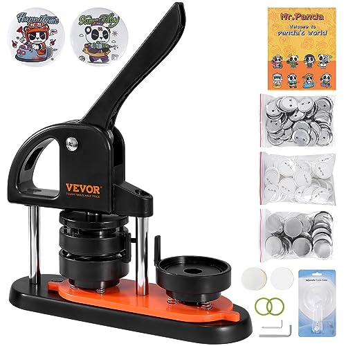 VEVOR Buttonmaschine Knopfmachermaschine 58mm 100 Stk. Badge Punch Press, Buttonpresse, DIY Badge Press Machine Button Badge Maker für Personalisiertes Abzeichen inkl. Zauberbuch und Kreisschneider VEVOR Buttonmaschine Knopfmachermaschine 58mm 100 Stk. Badge Punch Press, Buttonpresse, DIY Badge Press Machine Button Badge Maker für Personalisiertes Abzeichen inkl. Zauberbuch und Kreisschneider von VEVOR
