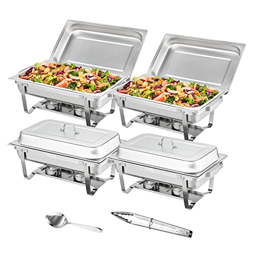 VEVOR Chafing Dish Profi Set, 4 X Wärmebehälter Edelstahl Buffet Set Rechteckig 4 x 7,5 L, Speisewärmer 53 x 32,5 x 6,5 cm Jeder Behälter, für Buffets, Familienfeiern, Bankette, Hochzeiten usw. VEVOR Chafing Dish Profi Set, 4 X Wärmebehälter Edelstahl Buffet Set Rechteckig 4 x 7,5 L, Speisewärmer 53 x 32,5 x 6,5 cm Jeder Behälter, für Buffets, Familienfeiern, Bankette, Hochzeiten usw. von VEVOR