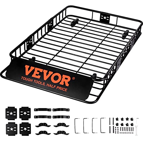 VEVOR Dachgepäckträger Korb Auto Dachkorb Universal 1630 x 990 x 152 mm, Dachgepäckträger Wanne 90,7 kg Tragfähigkeit Relingträger Fracht Gepäckablage Schwarz für Camping, Grillen, Autoreisen VEVOR Dachgepäckträger Korb Auto Dachkorb Universal 1630 x 990 x 152 mm, Dachgepäckträger Wanne 90,7 kg Tragfähigkeit Relingträger Fracht Gepäckablage Schwarz für Camping, Grillen, Autoreisen von VEVOR