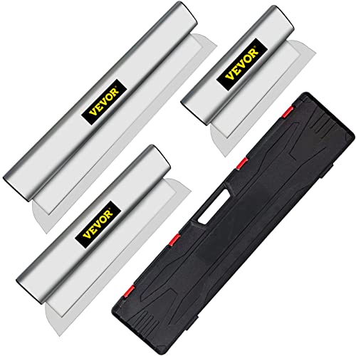 VEVOR Dekorspachtel Set 25 cm / 40 cm / 60 cm Breitspachtel, 3,53 kg Trockenbau Flächenspachtel, 0,5 mm Klingenstärke Fassadenspachtel aus Edelstahl, Gipserspachtel zum Verputzen von Wänden & Decken VEVOR Dekorspachtel Set 25 cm / 40 cm / 60 cm Breitspachtel, 3,53 kg Trockenbau Flächenspachtel, 0,5 mm Klingenstärke Fassadenspachtel aus Edelstahl, Gipserspachtel zum Verputzen von Wänden & Decken von VEVOR