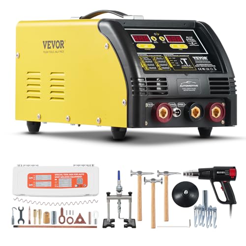 VEVOR Dual Ausbeulspotter Deluxe AL/Fe Dellenreparatur-Set, 5-kW-Schweißgerät mit automatischem/manuellem Schweißen & 10 Modi, Punktschweißgerät für die Reparatur von Autoteilen aus Stahl & Aluminium VEVOR Dual Ausbeulspotter Deluxe AL/Fe Dellenreparatur-Set, 5-kW-Schweißgerät mit automatischem/manuellem Schweißen & 10 Modi, Punktschweißgerät für die Reparatur von Autoteilen aus Stahl & Aluminium von VEVOR