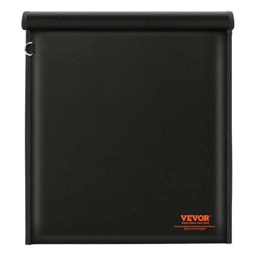 VEVOR Faraday Taschen Set für Laptop (430 x 381 mm), feuerfeste und wasserdichte Faraday-Signalblockierungshalterung für Autoschlüssel Telefone Tablets, Diebstahlschutztasche Schwarz von VEVOR