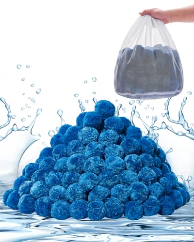 VEVOR Filter Balls für Sandfilter, 1,42 kg, Filterbälle ersetzen Pool-Filtersand, wiederverwendbares blaues Filtermedium aus Polyesterfaser mit Waschbeutel, für Schwimmbecken, Aquarien, Aufstellbecken VEVOR Filter Balls für Sandfilter, 1,42 kg, Filterbälle ersetzen Pool-Filtersand, wiederverwendbares blaues Filtermedium aus Polyesterfaser mit Waschbeutel, für Schwimmbecken, Aquarien, Aufstellbecken von VEVOR