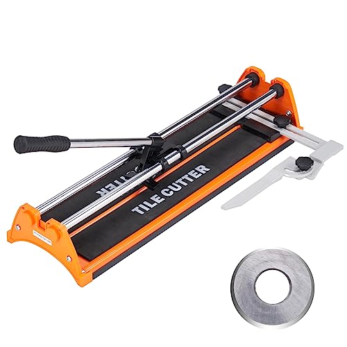 VEVOR Fliesenschneider mit einer Gesamtschnittlänge von 430mm, Schnittstärke 4-12mm Mindest. Schnittbreite 25mm Fliesenschneidmaschine inkl. Extra Schneidrad Fliesenverlegungs-& Renovierungsprojekten von VEVOR