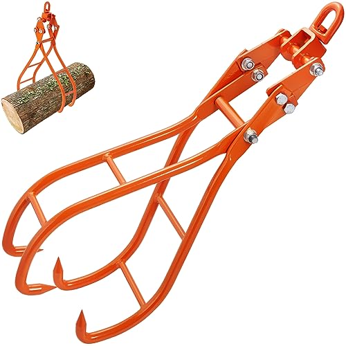 VEVOR Forstzange 1500kg Tragfähigkeit Rückezange Max. Öffnung 934,8mm Holzzange 955x340x263mm Hebezange Holzgreifer Verladezange Schleppzange Holzpackzange für Traktoren Lastkraftwagen Gabelstaplern von VEVOR