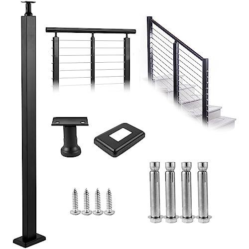 VEVOR Geländerpfosten 106,7x5x5cm Treppengeländer Edelstahl pulverbeschichtet Pfosten 1,5mm Stärke Handlauf Pfosten 136kg Tragfähigkeit Ideal für Treppen Flure Dächer Balkone Terrassen VEVOR Geländerpfosten 106,7x5x5cm Treppengeländer Edelstahl pulverbeschichtet Pfosten 1,5mm Stärke Handlauf Pfosten 136kg Tragfähigkeit Ideal für Treppen Flure Dächer Balkone Terrassen von VEVOR