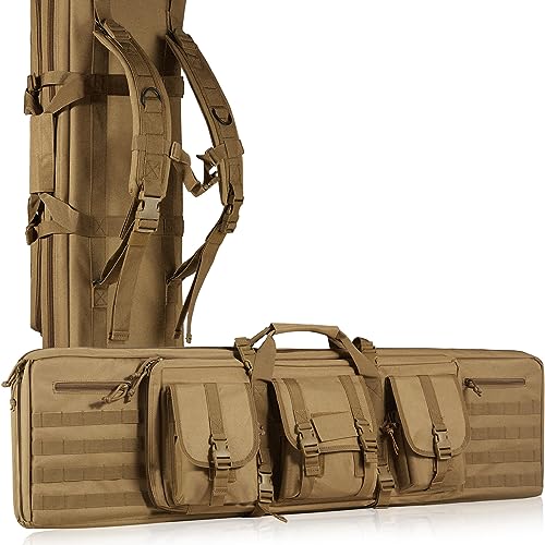 VEVOR Gewehrtasche 1 STK. Waffentasche, 1016 mm Tragbares Langwaffenfutteral 2 Gewehre & 2 Pistolen, Jagd Gewehrtasche Schwarz, Gun Bag Wasserdichtes Gewehrfutteral Waffentasche inkl. Molle-System von VEVOR