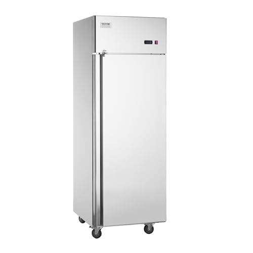 VEVOR Gewerbe-Gefrierschrank 570 L, Gefrierschrank mit Einzeltür, Edelstahl-Gefrierschrank mit automatischer Abtauung, 3 verstellbaren Ablagen, Temperaturregelung von -25 bis -15 ℃ und 4 Rädern VEVOR Gewerbe-Gefrierschrank 570 L, Gefrierschrank mit Einzeltür, Edelstahl-Gefrierschrank mit automatischer Abtauung, 3 verstellbaren Ablagen, Temperaturregelung von -25 bis -15 ℃ und 4 Rädern von VEVOR