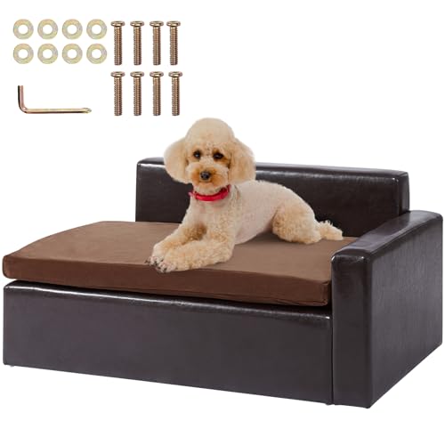 VEVOR Haustiersofa, Hundecouch für mittelgroße Hunde und Katzen, Hundesofabett aus weichem Leder, 50 kg belastbares Katzensofa 710 x 505 x 335 mm VEVOR Haustiersofa, Hundecouch für mittelgroße Hunde und Katzen, Hundesofabett aus weichem Leder, 50 kg belastbares Katzensofa 710 x 505 x 335 mm von VEVOR