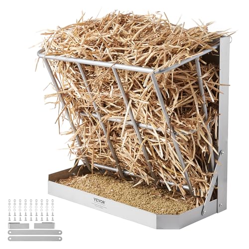 VEVOR Heuraufe Vieh, 610 x 297 x 584 mm, 2-in-1-Futterautomat für Heu & Getreide, Wandraufe mit Futterschale, Futtertrog für Ziegen, stabile Futterraufe aus Stahl für Schafe & Pferde, Futterspender VEVOR Heuraufe Vieh, 610 x 297 x 584 mm, 2-in-1-Futterautomat für Heu & Getreide, Wandraufe mit Futterschale, Futtertrog für Ziegen, stabile Futterraufe aus Stahl für Schafe & Pferde, Futterspender von VEVOR