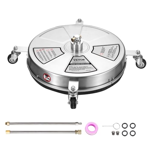 VEVOR Hochdruckreiniger Edelstahl Oberflächenreiniger 3,7L/min Flächenreiniger Hochdruck φ457,2mm Pflasterreinigungsgerät Max.4000 PSI Terrassenreiniger Doppeldüsensystem 25°-Sprühwinkel VEVOR Hochdruckreiniger Edelstahl Oberflächenreiniger 3,7L/min Flächenreiniger Hochdruck φ457,2mm Pflasterreinigungsgerät Max.4000 PSI Terrassenreiniger Doppeldüsensystem 25°-Sprühwinkel von VEVOR