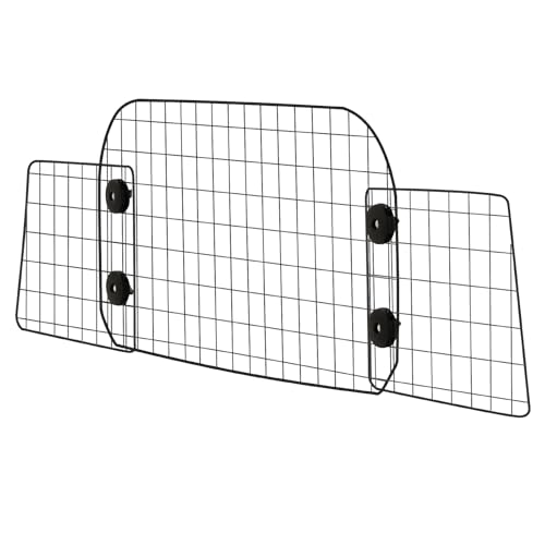 VEVOR Hunde Autobarriere einstellbare Trennwand Hundegitter (968 x 405 mm) Autoschutzgitter für die Rücksitze, Haustierbarriere aus Drahtgeflecht, universell passende Autobarriere für SUVs Lkws von VEVOR