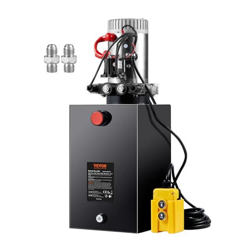 VEVOR Hydraulikpumpe Hydraulikaggregat 12V 14L Hydraulikaggregat 1600 W, Doppelwirkende Hydraulikpumpe Hydraulic Power Pack, 3,75 Gal Tank Hand Pump Hydraulikaggregat, für Aufzüge, Gabelstapler usw. von VEVOR