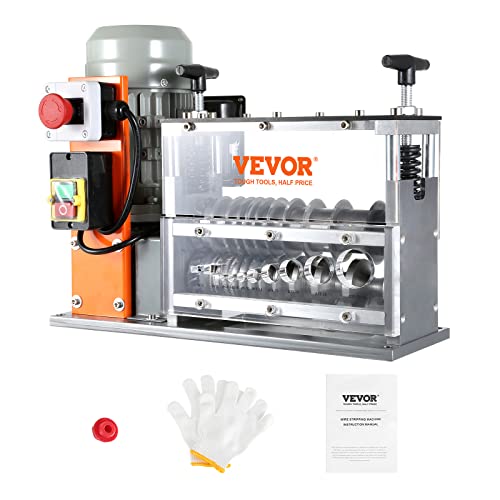 VEVOR Kabelabisoliermaschine Elektrisch 1,5-32mm Kabelschälmaschine 750W Abisoliermaschine 30m pro Minute Geschwindigkeit Abisolierzange 65-Mn-Federstahl Klinge Ideal zum Abisolieren von Kupferdraht von VEVOR