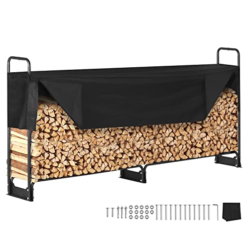 VEVOR Kaminholzregal Metall 259x36x117cm Brennholzregal mit Abdeckung Stahlrahmen Pulverbeschichtet Kaminholzunterstand 300kg Wasserdichter Stapelhilfe Holzunterstand für Veranda Garten Terrasse Hof VEVOR Kaminholzregal Metall 259x36x117cm Brennholzregal mit Abdeckung Stahlrahmen Pulverbeschichtet Kaminholzunterstand 300kg Wasserdichter Stapelhilfe Holzunterstand für Veranda Garten Terrasse Hof von VEVOR