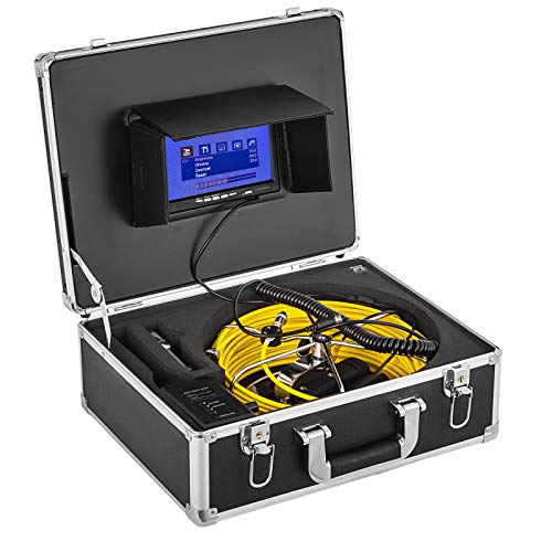 VEVOR Kanalinspektionskamera 20M, Rohrkamera Inspektion IP68, Abflussrohr Wasserdichtes industrielles Endoskop-Endoskop Inspektionssystem Snake-Kamera 9" LCD-Monitor 12 LED Nachtsicht mit Führungsrad VEVOR Kanalinspektionskamera 20M, Rohrkamera Inspektion IP68, Abflussrohr Wasserdichtes industrielles Endoskop-Endoskop Inspektionssystem Snake-Kamera 9" LCD-Monitor 12 LED Nachtsicht mit Führungsrad von VEVOR