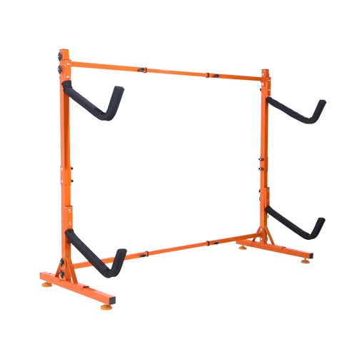 VEVOR Kayak Halterung Kajak Aufhänger 1265 x 788 x 1380 mm, Freistehender Kajakständer 2 Kajaks 1230–1825 mm Breitenverstellbereich, Kajak Aufbewahrungsregal Robuste Kajak-Aufbewahrungshaken von VEVOR