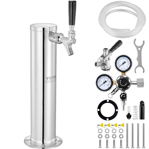 VEVOR Kegerator-Bierturm-Kit, Einzelzapfhahn-Bierumrüstsatz, Edelstahl-Fass-Bierturm-Zapfanlage mit Doppelmessgerät W21.8-Regler und S-System-Fasskupplung für Partys zu Hause VEVOR Kegerator-Bierturm-Kit, Einzelzapfhahn-Bierumrüstsatz, Edelstahl-Fass-Bierturm-Zapfanlage mit Doppelmessgerät W21.8-Regler und S-System-Fasskupplung für Partys zu Hause von VEVOR