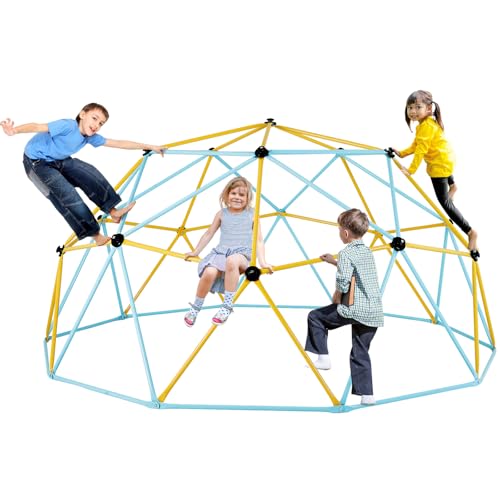 VEVOR Kletterkuppel, 3,05 m hohes geometrisches Kletterkuppel-Spielzentrum für Kinder von 3 bis 10 Jahren, Klettergerüst Tragfähigkeit 340 kg, mit Klettergriff, Spielgerät Garten Hinterhof VEVOR Kletterkuppel, 3,05 m hohes geometrisches Kletterkuppel-Spielzentrum für Kinder von 3 bis 10 Jahren, Klettergerüst Tragfähigkeit 340 kg, mit Klettergriff, Spielgerät Garten Hinterhof von VEVOR