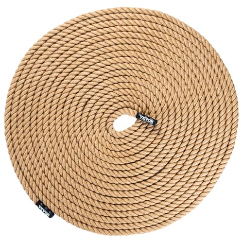 VEVOR Kletterseil Fitness-Trainingsseil Fitnessstudio, 30,48 m Länge, 25,4 mm Durchmesser, Trainingsseil, Mehrzweckseil aus Jute, 227 kg, Kletterübungen, Krafttraining für Bergsteigen, Camping VEVOR Kletterseil Fitness-Trainingsseil Fitnessstudio, 30,48 m Länge, 25,4 mm Durchmesser, Trainingsseil, Mehrzweckseil aus Jute, 227 kg, Kletterübungen, Krafttraining für Bergsteigen, Camping von VEVOR