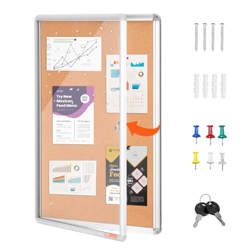VEVOR Korkboard Pinnwand 60 x 90 cm, geschlossene Memoboard Pinnwand aus Aluminiumrahmen, Pinnwand, 84 x 54 cm nutzbare Panelgröße, Horizontale oder vertikale Installation, ideal für Schule, Zuhause VEVOR Korkboard Pinnwand 60 x 90 cm, geschlossene Memoboard Pinnwand aus Aluminiumrahmen, Pinnwand, 84 x 54 cm nutzbare Panelgröße, Horizontale oder vertikale Installation, ideal für Schule, Zuhause von VEVOR