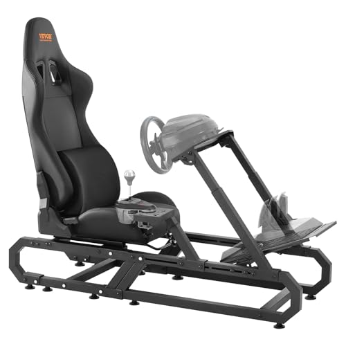 VEVOR Lenkradständer für Logitech G923/G920/G29, Rennsimulator-Cockpit aus Stahl – Thrustmaster T248P, Lenkradhalterung höhenverstellbar und Fußpedalwinkel einstellbar, max. Tragkraft 150 kg VEVOR Lenkradständer für Logitech G923/G920/G29, Rennsimulator-Cockpit aus Stahl – Thrustmaster T248P, Lenkradhalterung höhenverstellbar und Fußpedalwinkel einstellbar, max. Tragkraft 150 kg von VEVOR