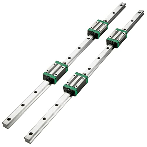VEVOR Linearführung HSR 20 Serie Linearschienen, 1700 mm Länge Linearwelle CNC Linearführung mit 4 HSR 20 UU Lagerblöcken, Linear Führungsschiene für CNC-Maschine, Drehmaschinen, Linearführungsschiene, Metallisch von VEVOR