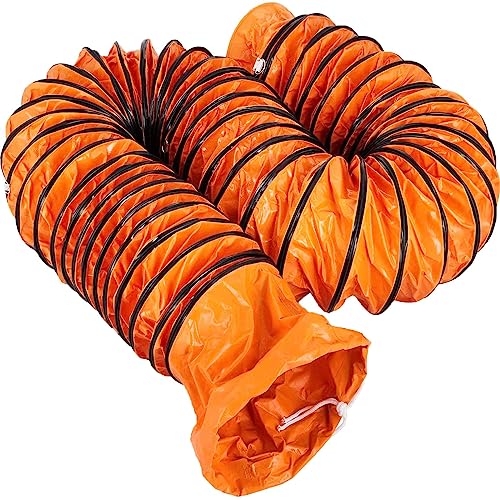 VEVOR Lüftungsschlauch 305mm / 7,6 m Luftschlauch Warmluftschlauch -20~180 ° F Abluftschlauch Baulüfterschlauch Ventilatorschlauch Ausziehbar Schlauch für Baulüfter, Orange, 12INCH 25FT von VEVOR