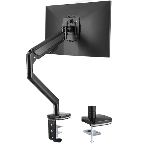 VEVOR Monitor-Halterung Einzelhalterung Passend für 330-889 mm Kompatible Monitorgröße, Aluminiumlegierung 75 x 75 mm und 100 x 100 mm VESA-Muster, Höhenverstellbar, Drehbar, Kippbar Schwarz von VEVOR