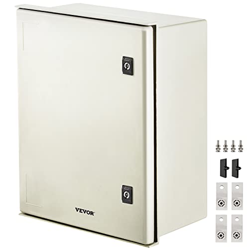 VEVOR Gehäuse aus Glasfaser NEMA, 50 x 40 x 20 cm, Schaltschrank NEMA 4X, IP66, wasserdicht und staubdicht, elektrische Anschlussdose für den Innen- und Außenbereich, mit Montageplatte von VEVOR