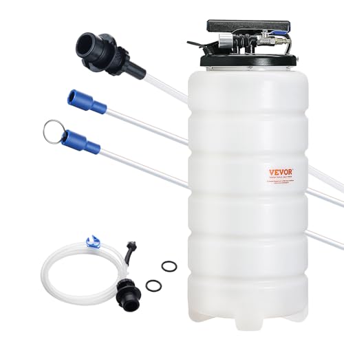 VEVOR Ölabsaugpumpe 15L Manuell Pneumatisch Ölabsauggerät 0,4–0,8 MPa Ölwechselpumpe Auto Absaugpumpe Handpumpe Flüssigkeitsabsaugpumpe Geeignet zum Absaugen von Motoröl Getriebeöl Bremsflüssigkeit von VEVOR