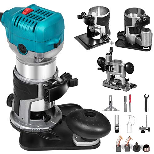 VEVOR Oberfräse Multifräse Trimmer Kantenfräse Holzfräse 6 variable Drehzahlen 710W VEVOR Oberfräse Multifräse Trimmer Kantenfräse Holzfräse 6 variable Drehzahlen 710W von VEVOR