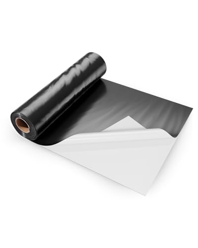 VEVOR PE Baufolie 3,05x30,48 m, 0,25 mm dicke Kunststofffolie, Kunststoff-Abdeckplane, Estrichfolie, Abdeckfolie für Kriechkeller-Dampfsperre, schwarz-weiß, doppelseitig, vielseitig einsetzbar von VEVOR