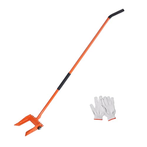 VEVOR Palettenbrecher 152,4cm Lattenheber 907kg Tragfähigkeit Brechstangen Q235 Kohlenstoffstahl Abbruch-& Hebelstange mit 2 Rädern inkl.Handschuhe Pallet Buster auch als Nagelzieher verwendbar von VEVOR