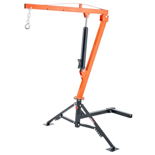 VEVOR Pick Up Kran, 450 kg, 360° schwenkbar, Ladekran mit 3-stufigen verstellbarem Ausleger, Hebekran, Werkstattkran zum Heben von Gütern im Baugewerbe, in der Forstwirtschaft & in der Fabrik von VEVOR