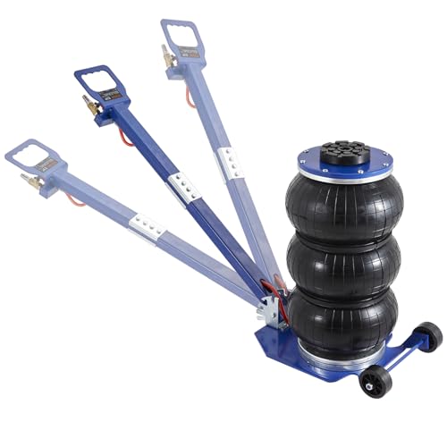VEVOR Pneumatischer Wagenheber Air Jack 3 t, Blau Dreifachbeutel Luftheber 140-450 mm Hubhöhe Sack Luftwagenheber, 5 Minuten Hub Luftheber Wagenheberheber Wagenheber für SUV, LKW Blau von VEVOR