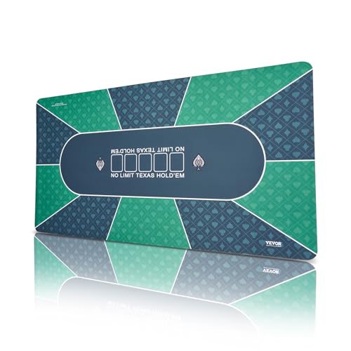 VEVOR Pokermatte Pokertischplatte, 180 x 90 cm Pokertischauflage, 6–8 Spieler, Faltbare Pokertischplatte mit Tragetasche, wasserdichter Pokerteppich für Pokerspiele, Pokerraum, rechteckig, grün VEVOR Pokermatte Pokertischplatte, 180 x 90 cm Pokertischauflage, 6–8 Spieler, Faltbare Pokertischplatte mit Tragetasche, wasserdichter Pokerteppich für Pokerspiele, Pokerraum, rechteckig, grün von VEVOR