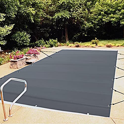 VEVOR Pool Safety Cover, 13x23 ft In-ground, Charcoal PVC Covers, Rectangular Winter Solid for Swimming Protection, YYCM4X7MWYMS00001, Schwarz von VEVOR