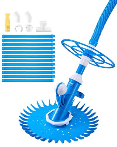 VEVOR Poolreiniger mit Saugfunktion automatischer Poolstaubsauger, seitlicher Poolreiniger, Poolkehrmaschine mit Saugfunktion & 12 Schläuchen, für Einbaupools und Aufstellpools bis zu 6 x 10 m VEVOR Poolreiniger mit Saugfunktion automatischer Poolstaubsauger, seitlicher Poolreiniger, Poolkehrmaschine mit Saugfunktion & 12 Schläuchen, für Einbaupools und Aufstellpools bis zu 6 x 10 m von VEVOR