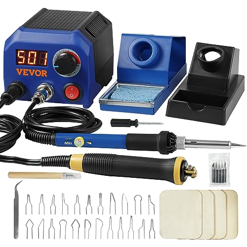 VEVOR Professionelles Holzbrenner Werkzeug Brandmalerei, Brandmalerei-Set mit Dual-Stift & Dual-Anschluss Brandmalgerät, Pyrography Machine Set, Brandmalstation inkl. 23 Drahtspitzen Brandmalkolben VEVOR Professionelles Holzbrenner Werkzeug Brandmalerei, Brandmalerei-Set mit Dual-Stift & Dual-Anschluss Brandmalgerät, Pyrography Machine Set, Brandmalstation inkl. 23 Drahtspitzen Brandmalkolben von VEVOR