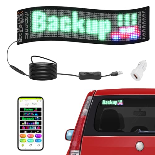 VEVOR Programmierbares LED-Schild, P5 Vollfarb-LED-Scrolling-Panel, DIY-Anzeigetafel, Bluetooth-App-Steuerung, Text, Muster, GIFs Nachrichten-Ladenschild 38 x 10 cm VEVOR Programmierbares LED-Schild, P5 Vollfarb-LED-Scrolling-Panel, DIY-Anzeigetafel, Bluetooth-App-Steuerung, Text, Muster, GIFs Nachrichten-Ladenschild 38 x 10 cm von VEVOR