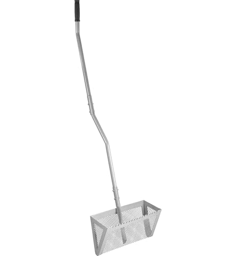 VEVOR Rasenrechen aus Aluminium & Edelstahl Rasenharke 130x40x25 cm Harke mit Metall-Filtergittern & Netz Rechen mit Stiel Silber geeignet zum Entfernen von Unkräuter Algen und Anderen Wasserpflanzen von VEVOR