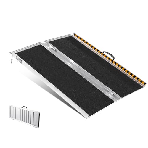 VEVOR Rollstuhlrampe, 91,44 cm 363 kg Kapazität, Schwellenrampe aus Aluminium, Faltbare Rampe für Mobilitätsroller, Rollstuhlrampe, Behindertenrampe für Heimstufen, Treppen, Türen, Bordsteine VEVOR Rollstuhlrampe, 91,44 cm 363 kg Kapazität, Schwellenrampe aus Aluminium, Faltbare Rampe für Mobilitätsroller, Rollstuhlrampe, Behindertenrampe für Heimstufen, Treppen, Türen, Bordsteine von VEVOR
