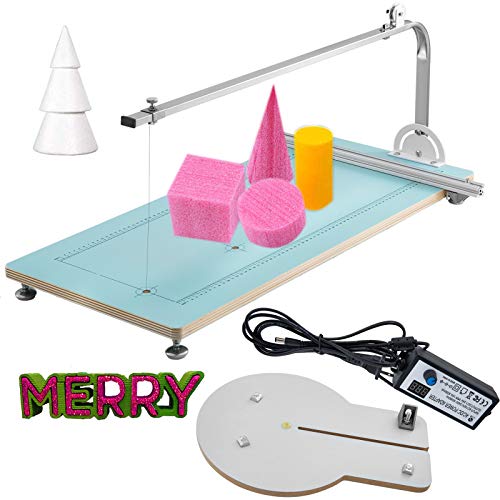 VEVOR Schaumschneidemaschine Heißdraht Schaumschneider Schnitthöhe/-breite 25/46cm kalierte Werkbank Styroporschneider Einstellbarer Winkel für Schaumschwamm KT Board Schaumschnitzen Modellierung von VEVOR