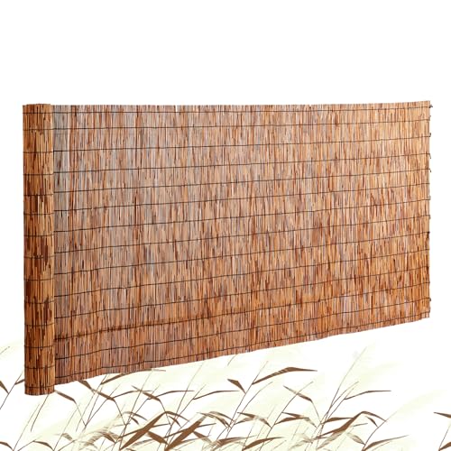 VEVOR Schilfmatten Sichtschutz Zaun, 1,7 x 5 m,1er-Set Schilfrohrmatte, Balkon-Schilfmatte für die Terrasse im Hinterhof, dekorativer Zaun für Gartenzaun, Trennwand, Sichtschutz VEVOR Schilfmatten Sichtschutz Zaun, 1,7 x 5 m,1er-Set Schilfrohrmatte, Balkon-Schilfmatte für die Terrasse im Hinterhof, dekorativer Zaun für Gartenzaun, Trennwand, Sichtschutz von VEVOR